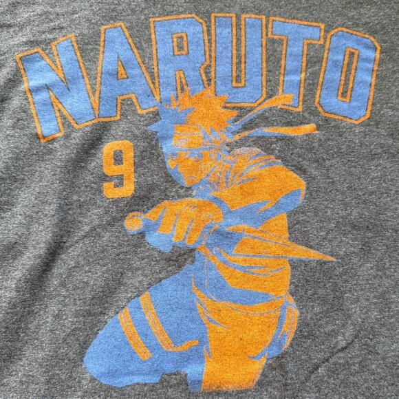 Naruto Shippuden Collection Gray Graphic T-Shirt Size M Anime Ninja Action Tee - Picture 3 of 6